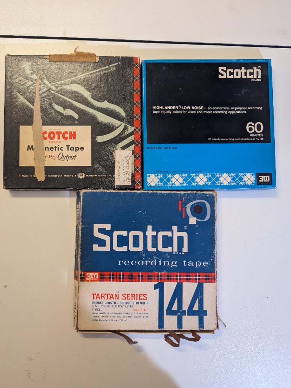 Lot of 3 Vintage Scotch Magnetic Recording Tape